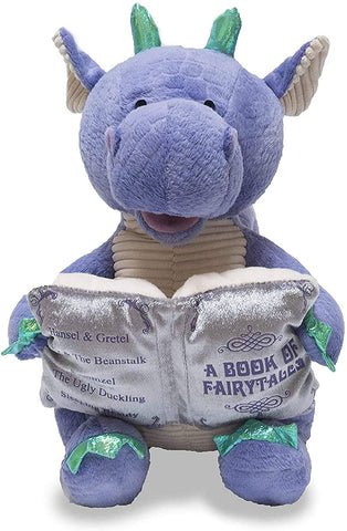 Toys & Games - Cuddle Barn | Dalton The Storytelling Dragon 12" Animated Stuffed Animal Plush Toy | Mouth Moves, Head Sways And Book Lights Up | Recites 5 Fairy-Tales
