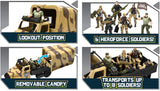 Toys & Games - Hero Force Troop Transporter | Includes 1 Transport Vehicle | 6 Hero Force Soldiers | Removable Canopy | Fun Toy For Kids!