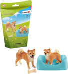 Toys & Games - Schleich Farm World, Animal Toys For Girls And Boys, 4-Piece Playset, Shiba Inu Mother And Puppy