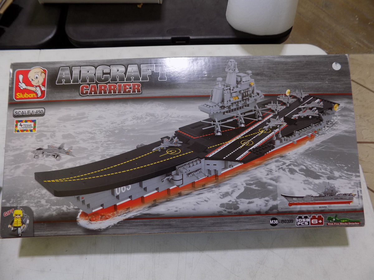 Toys & Games - Sluban M38-B0399 Aircraft Carrier Building Blocks Set 1058 Pcs