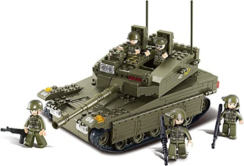 Toys & Games - Sluban Merkava Army Tank Building Blocks Set, Lego Compatible, 344 Pcs, Ages 6+