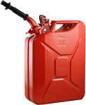 Wavian USA JC0020RVS Red Authentic NATO Jerry Fuel Can And Spout System (20 Liter)